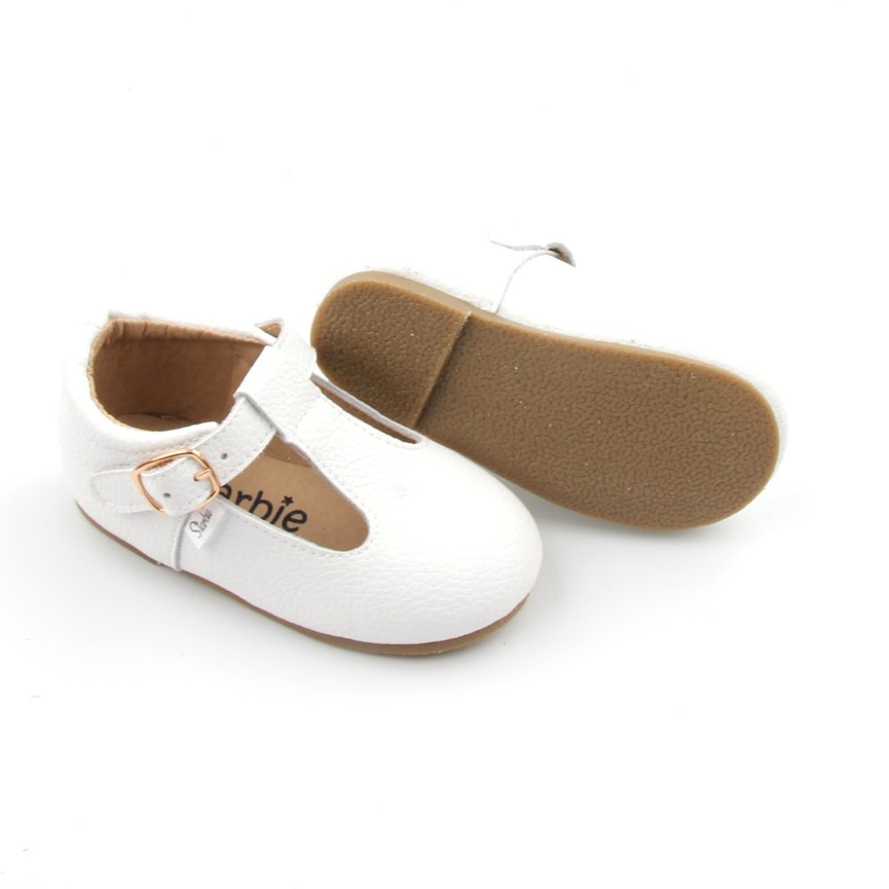 Hard-Sole Mary Janes Toddler Shoes Baby Mary Jane White toddler shoes baby shoes